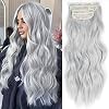 Clip in Hair Extensions 4 PCS Natural Soft Long Wavy Synthetic Hair Extensions 20Inch Thick Hairpieces Double Weft 11 Clips