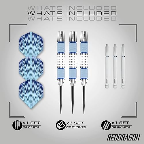 Miniatura 2 de RED DRAGON Ciervo 0.74oz, 0.85oz, 0.88oz, 0.92oz, 0.95oz, 0.99oz, 1.02oz o 1.06oz dardos de tungsteno con vuelos y tallos