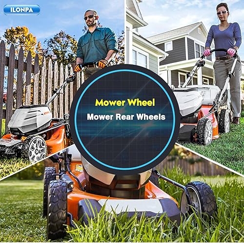 Miniatura 7 de Paquete de 2 ruedas traseras para MTD 734-04019 73404019 734-04127 734-04127 - Ruedas traseras Wave