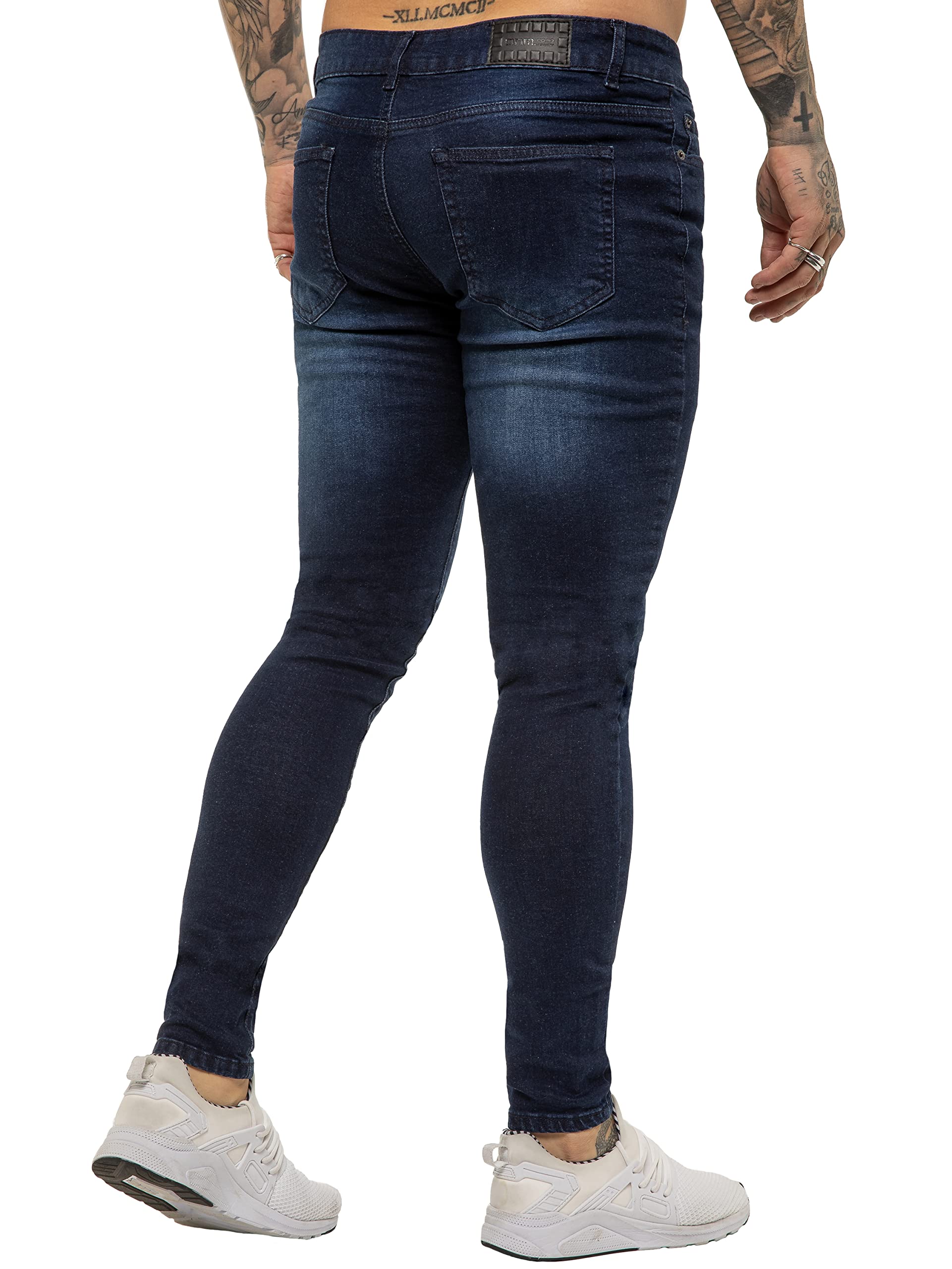 BRAND KRUZE KZ106 - Pantalones vaqueros para hombre, ajustados, ajustados, informales, súper elásticos, pantalones de mezclilla