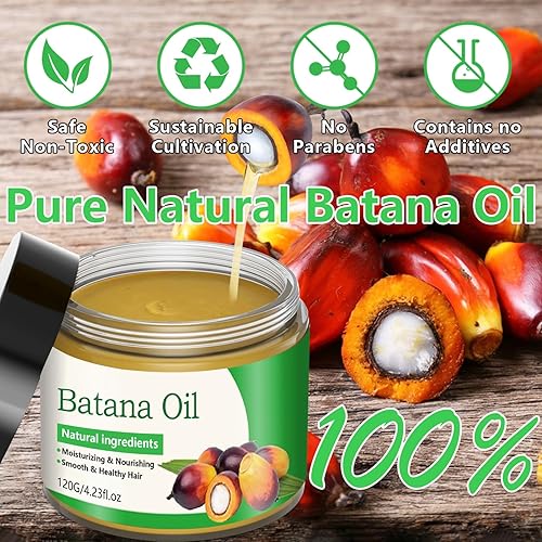 Miniatura 4 de Aceite de batana 100% crudo para el crecimiento del cabello, aceite natural puro sin refinar y orgánico para el crecimiento del cabello Dr. Sebi de