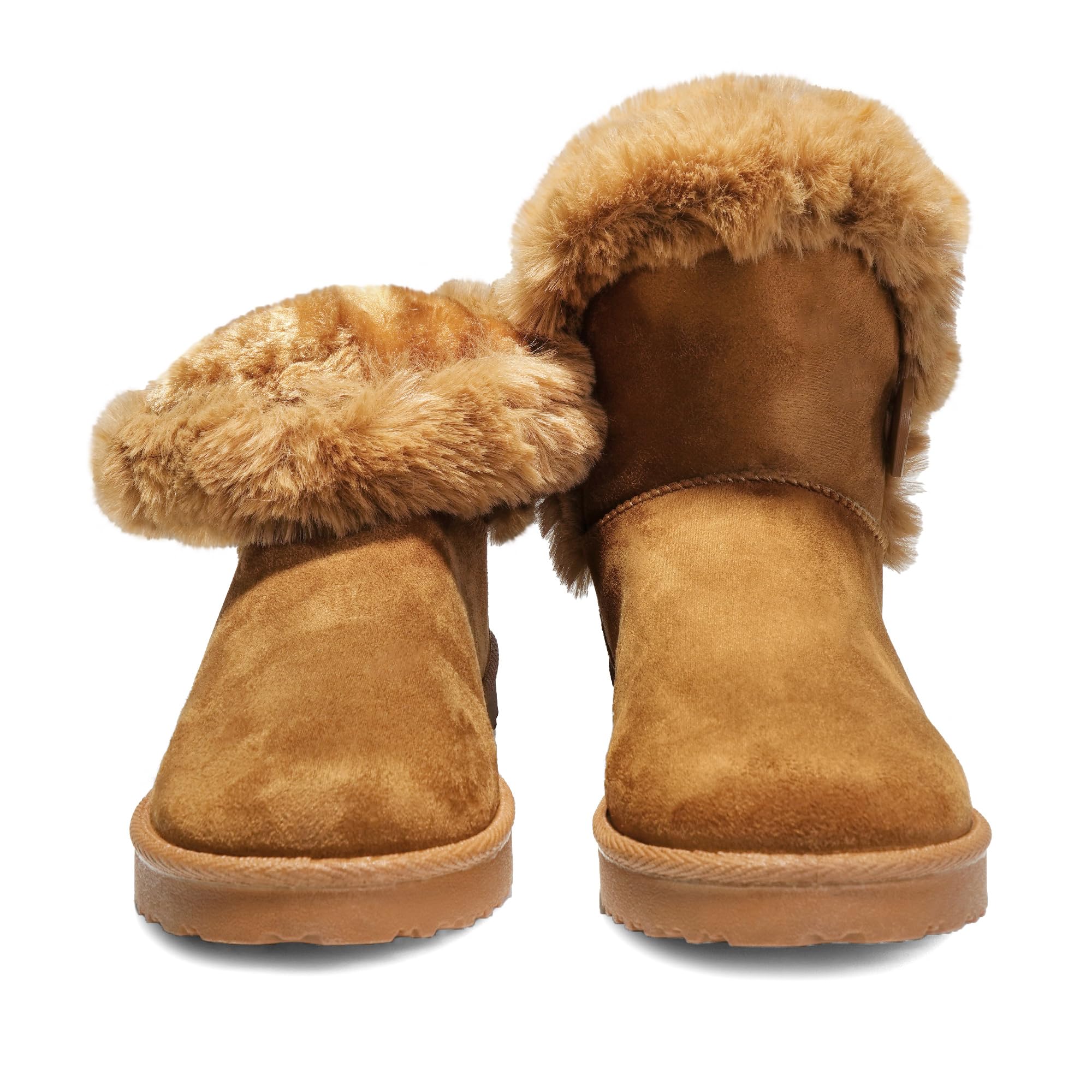 JOMIX Stivali Invernali da Donna Stivaletti Pelosi Classici Imbottita Pelliccia Sintetica Caldi Comodi e Leggeri