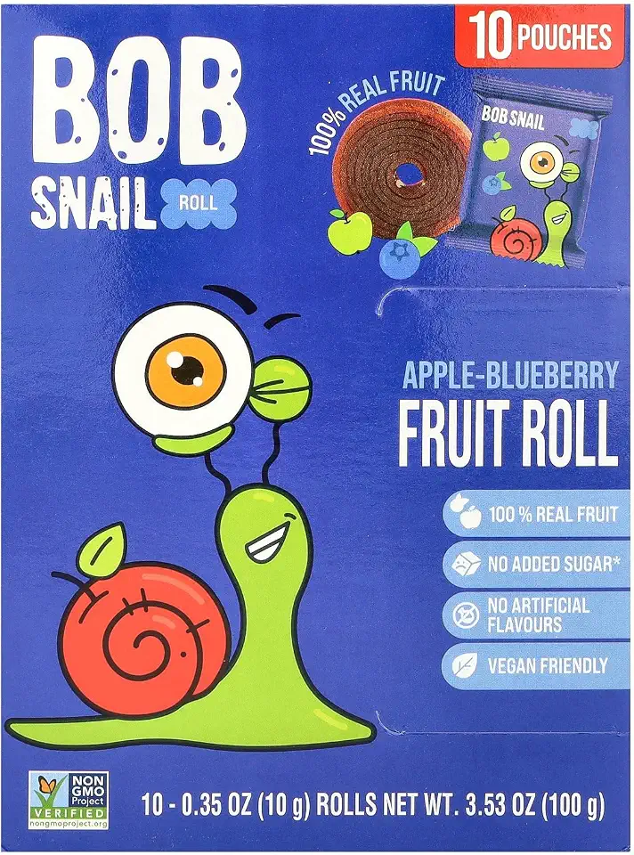 Bob Snail Apple Blueberry Fruit Rolls, 100 GR