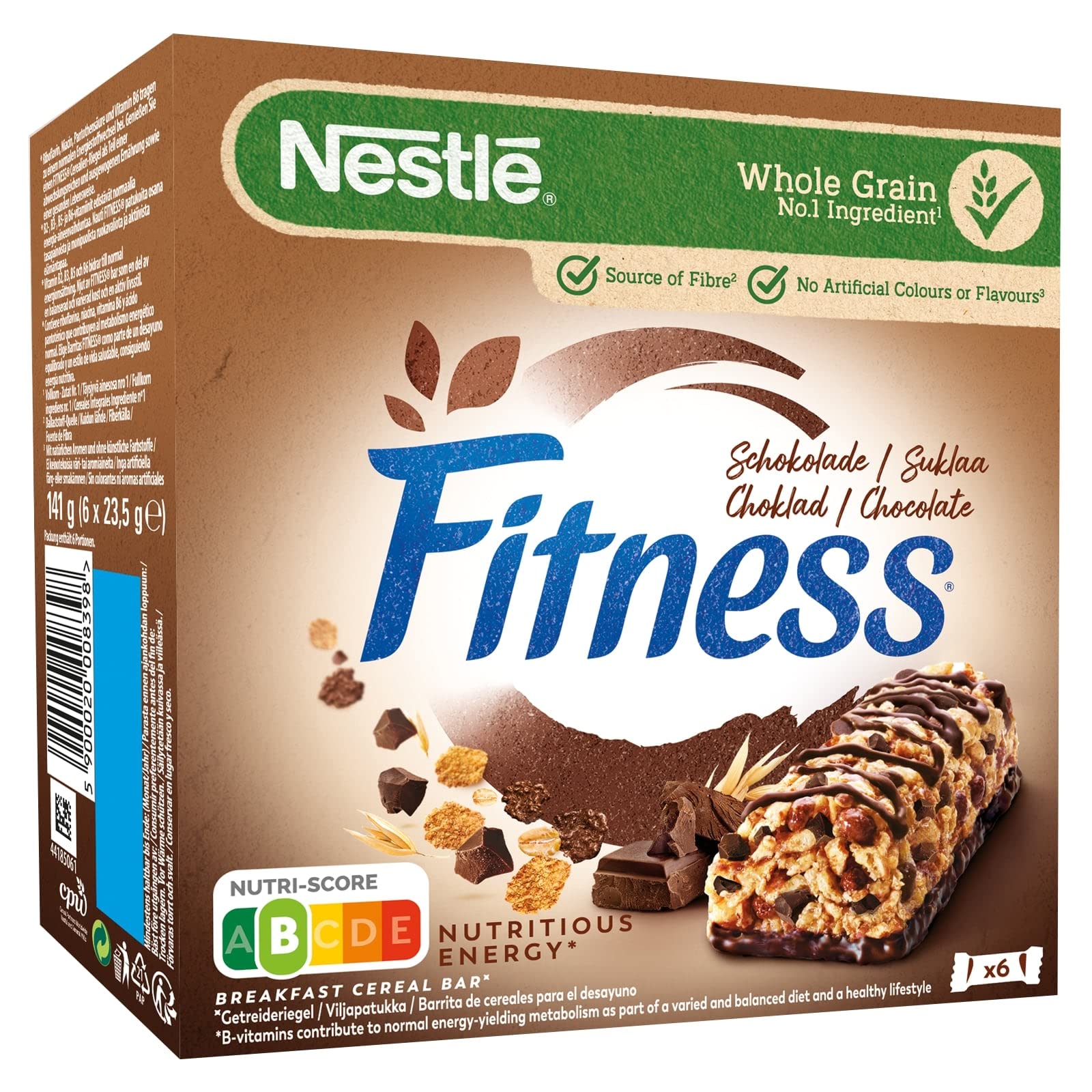 Cereales Nestlé Fitness Chocolate Barritas pack de 8 x 6 (48 barritas)