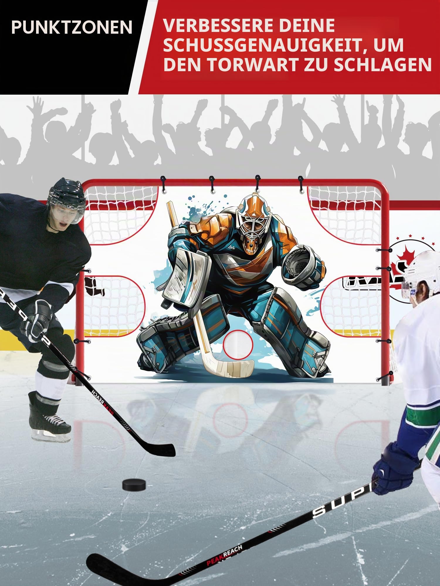 Kasifei 1,8 m x 1,2 m Hockeynetz Torwart Zielscheibe