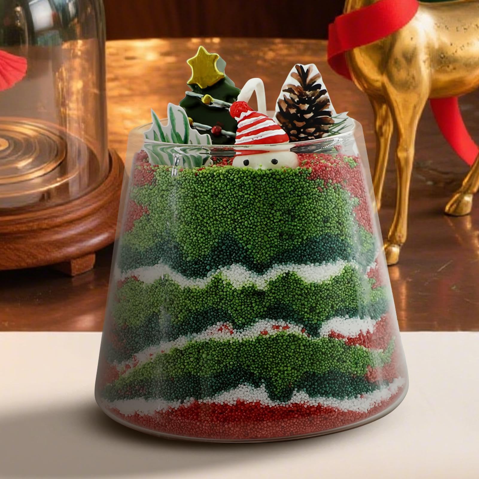 Vela Aromática 14 Piezas Decoración Navideña Velas con Forma de Árbol