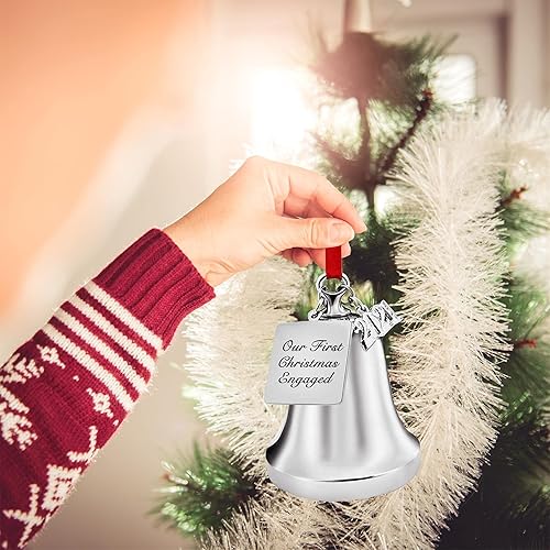Miniatura 7 de JUPPE Adorno personalizado de campana de Navidad y campana de trineo 2024, decoración personalizada con colgante de campana para árbol de Navidad