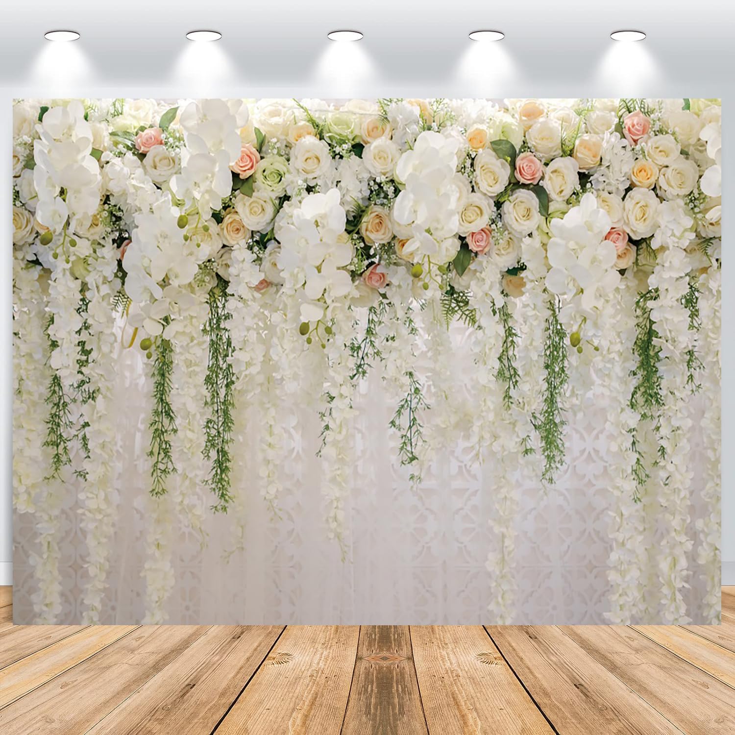 Fondo De Pared De Flores 3x2.5 M - Vinilo Retro, Decoración Para Fiestas, Bodas, Cumpleaños Y Fotos