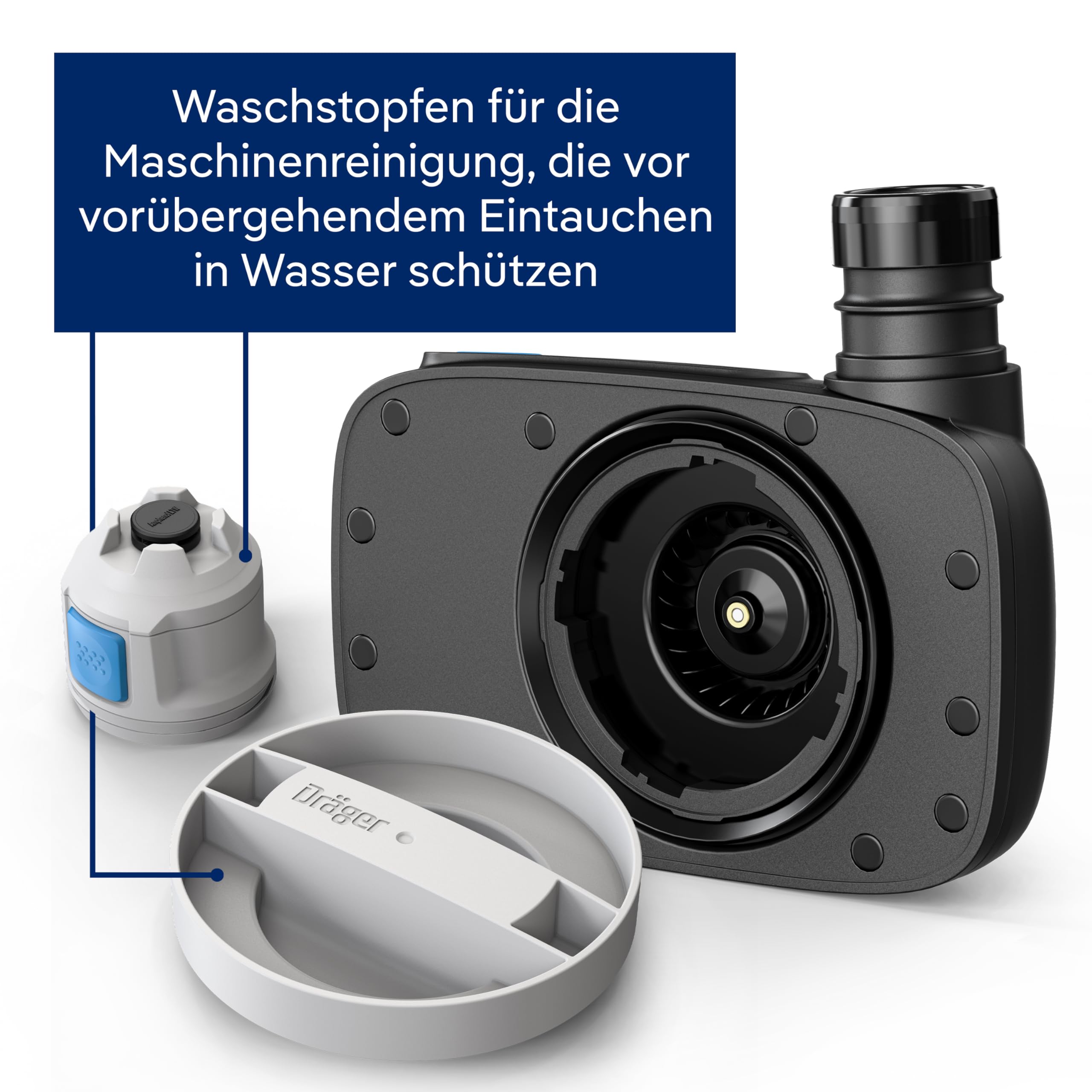 Dräger X-plore 8300 PAPR-Set mit Gebläseeinheit | Atemschutzset mit P3 Filter - ventiliertes Atemschutzsystem für Handwerker - Baustelle