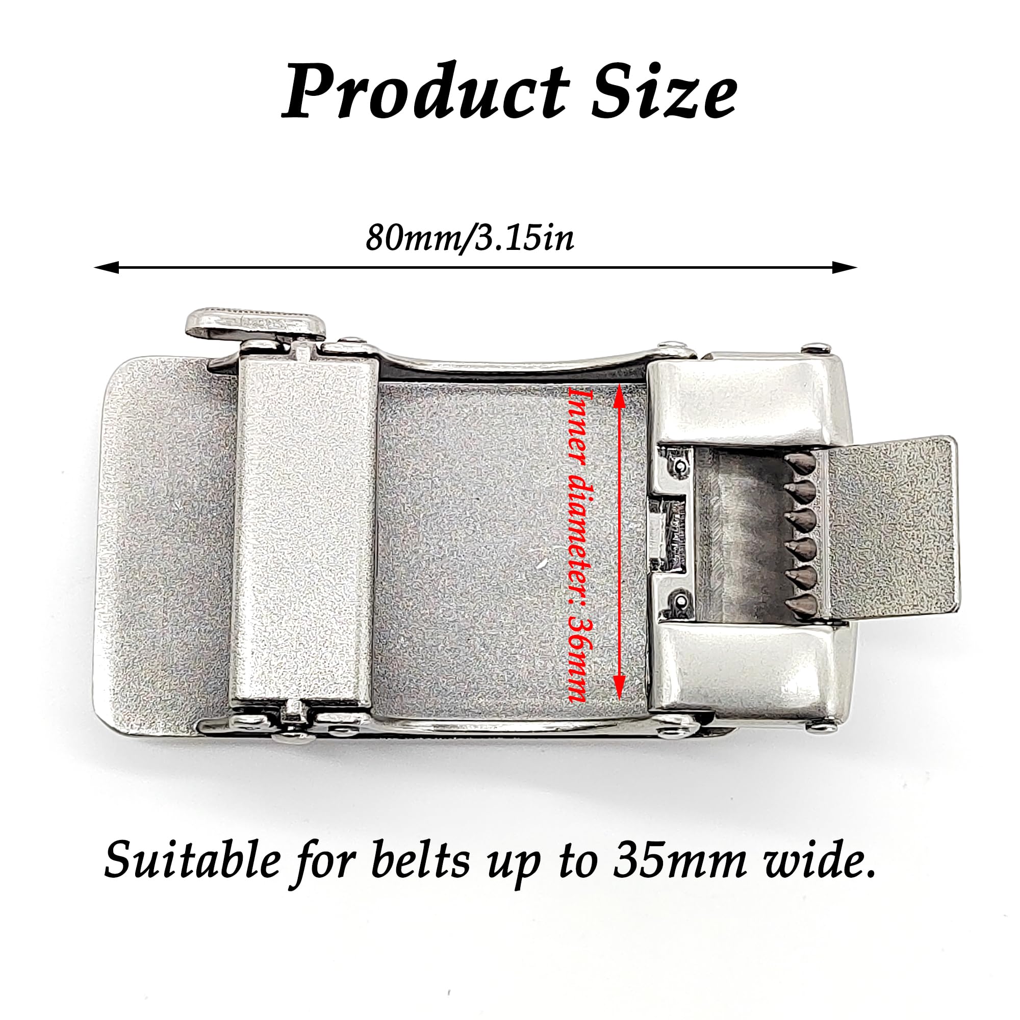 CHENNAN Vintage Alloy Automatic Buckle, Automatic Ratchet Replacement Buckle, Automatic Belt Buckle with Eagle Head Fit For 35mm Wide Belt, 1PC