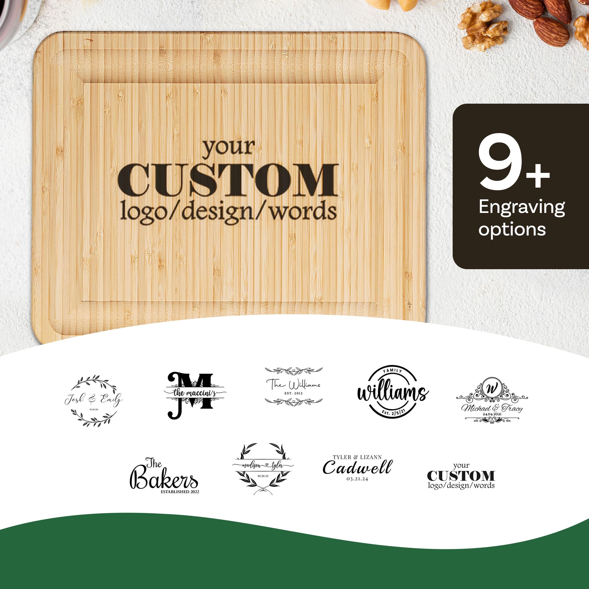 Charcuterie Boards Gift Set - Bamboo Cheese Board Set Charcuterie Tray & Serving Platter for Hosting & Entertaining, Wooden Cheese Platter, Kitchen Gifts for Women, Gifts for Home, Wedding & Birthday: Engraved Board with 2 Drawers