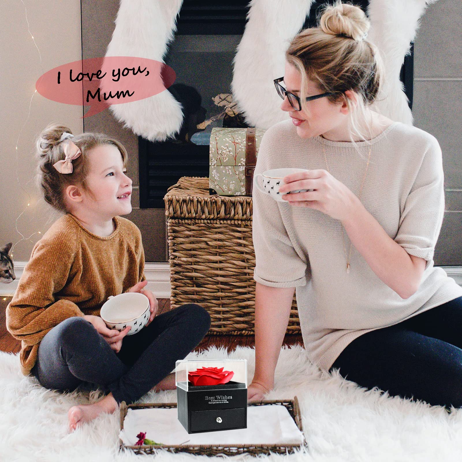 Eeuwige Roos met Ketting - Het Perfecte cadeau voor Valentijnsdag