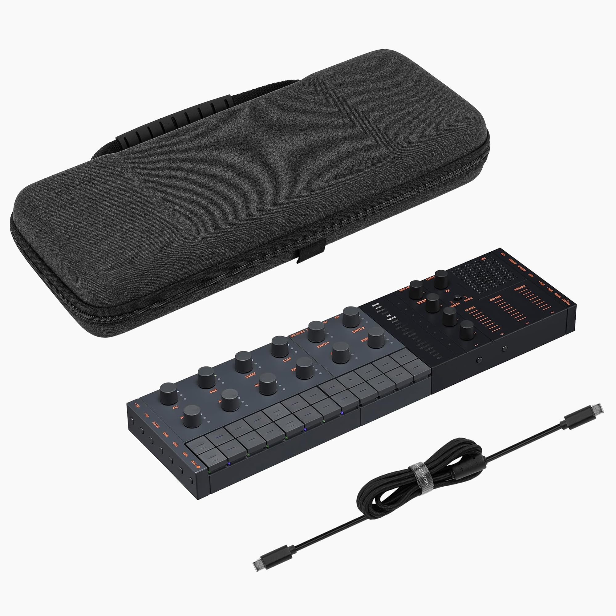 GEEKRIA Funda de Transporte para Interfaz de Audio, Compatible con Yamaha SEQTRAK/Mobile Music Ideastation, Bolsa de Viaje rígida de Carcasa EVA (Gris Oscuro)