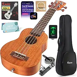 Kmise Ukelele Soprano Ukulele Starter Kit 53.3 cm Mahogany Ukelele para iniciantes com Gig Bag Tuner Strap String Manual de instruções