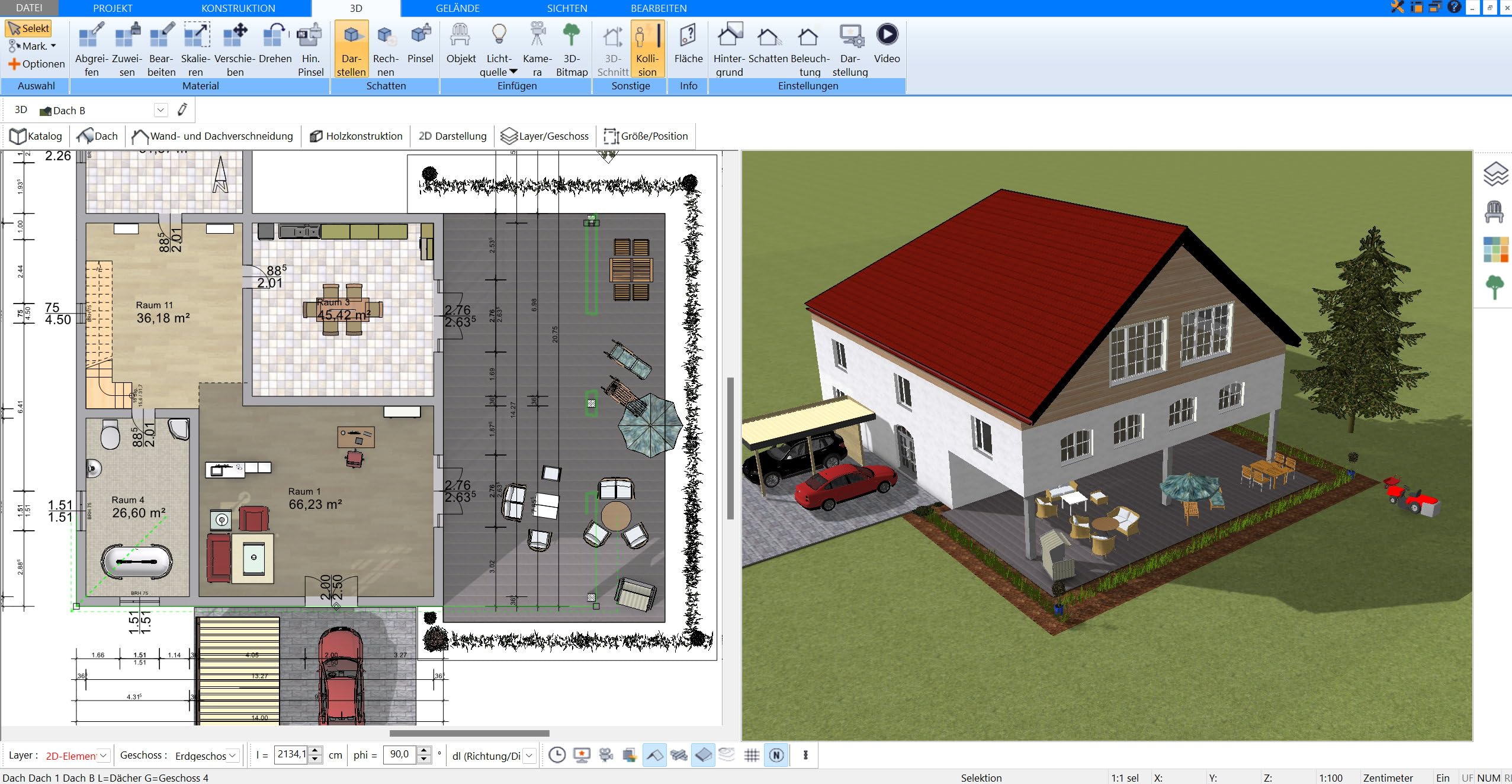 Plan7Architekt Pro 5 - Professionelle 3D CAD Architektur & Hausplaner Software, Grundriss Programm, Raumplaner, Wohnungsplaner