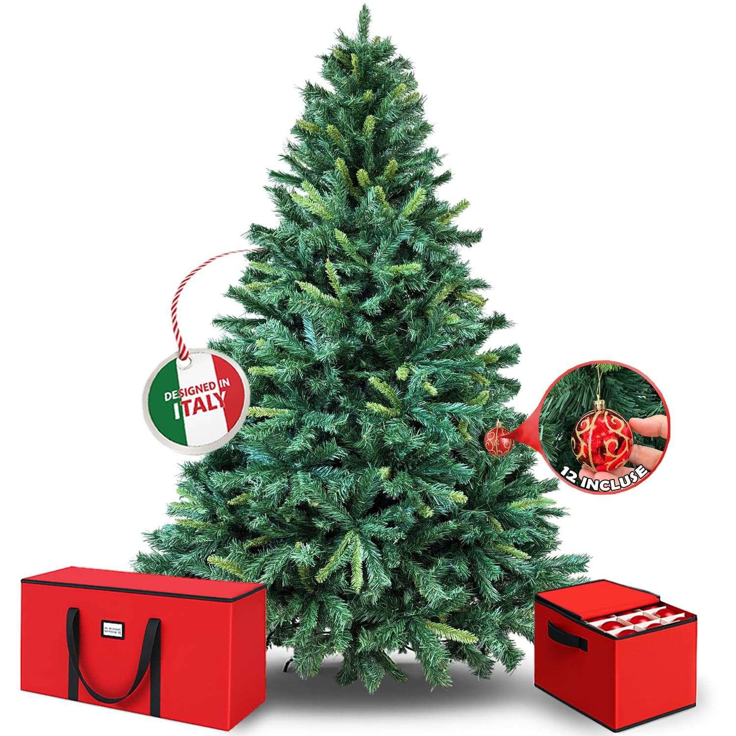 Albero Di Natale Artificiale Di Alta Qualità, 182 Cm, Circa 900 Punte in PE Stam