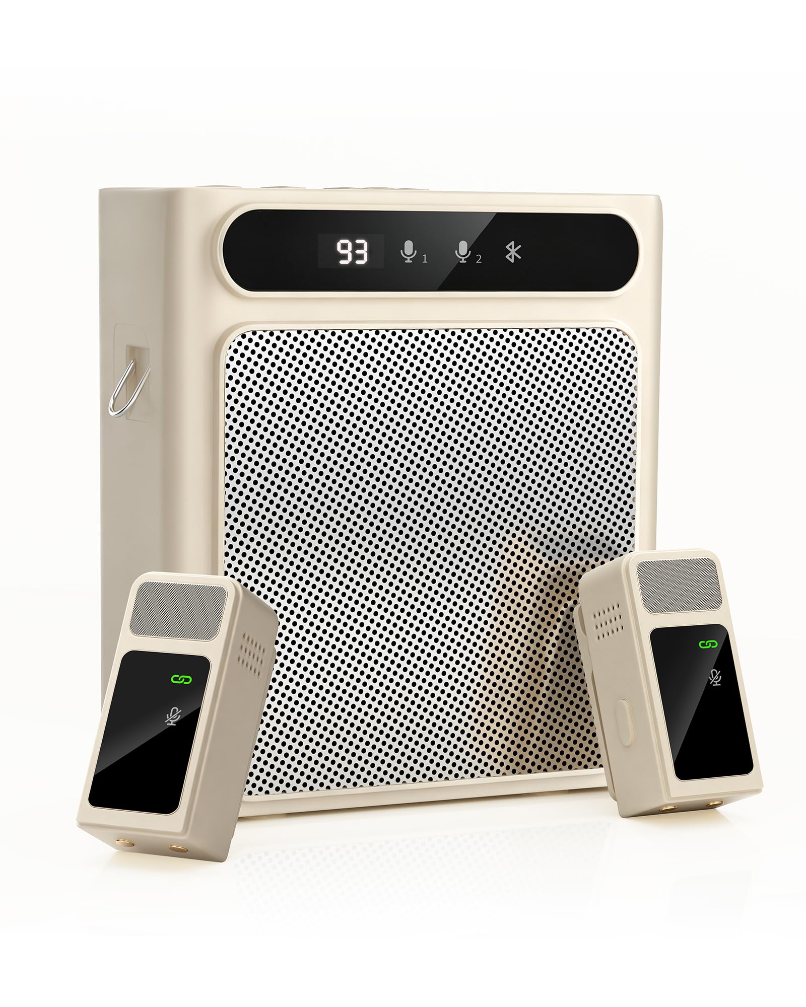 Voice Amplifier for Teachers with 2 Wireless Lavalier Microphones, 10W Portable PA Speaker with Bluetooth 5.4, Rechargeable Teacher Microphone for Classroom, Tour Guides