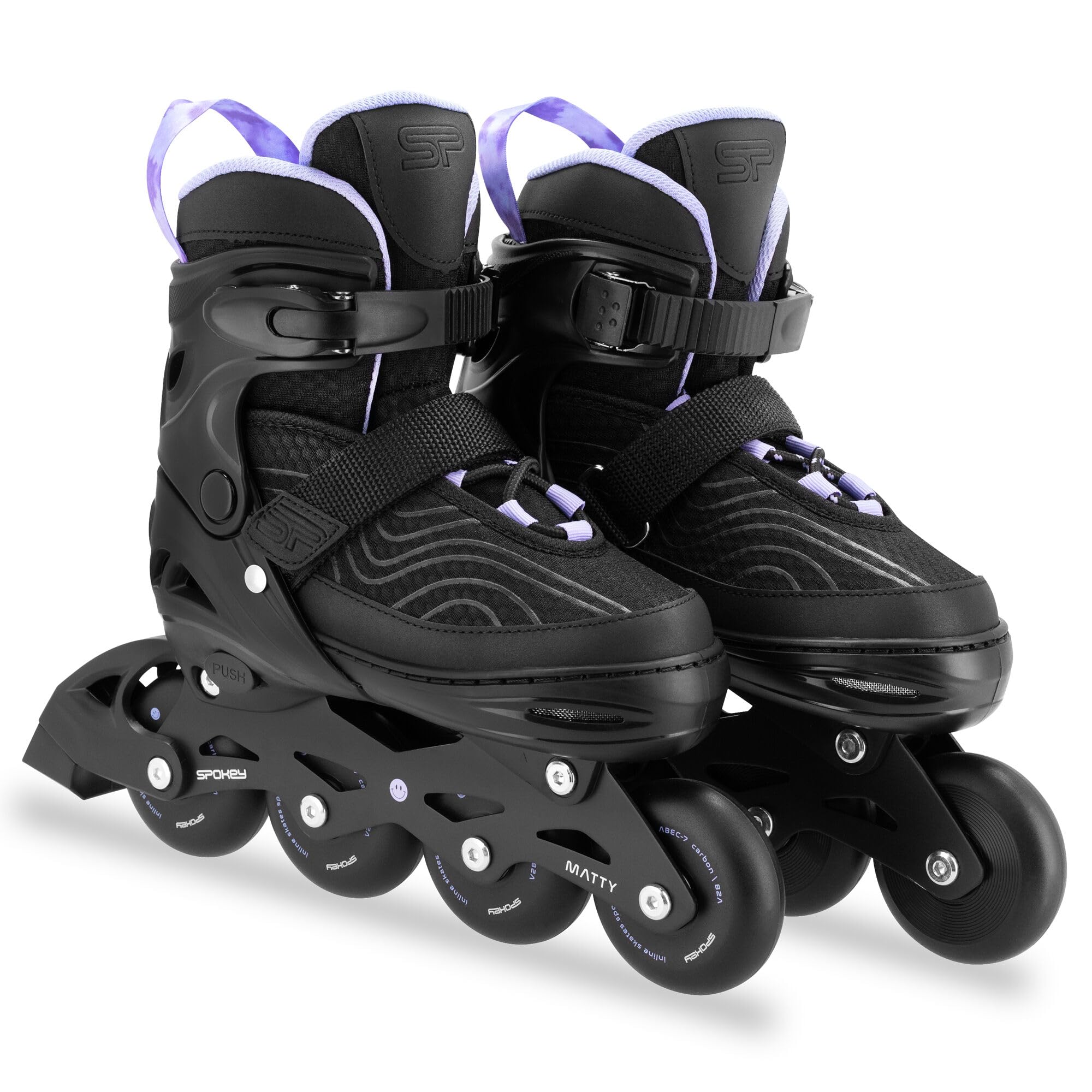 SPOKEY Matty Rollers en ligne réglables pour femme | Roulements ABEC-7 | Patins à roulettes réglables pour adultes et adolescents | Tailles : 35-38, 39-42
