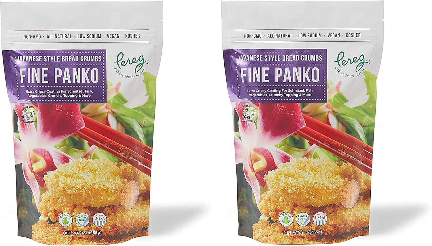 Pereg Extra Fine Japanese Panko Bread Crumbs (255g each) Bread Crumbs for Coating & Stuffing