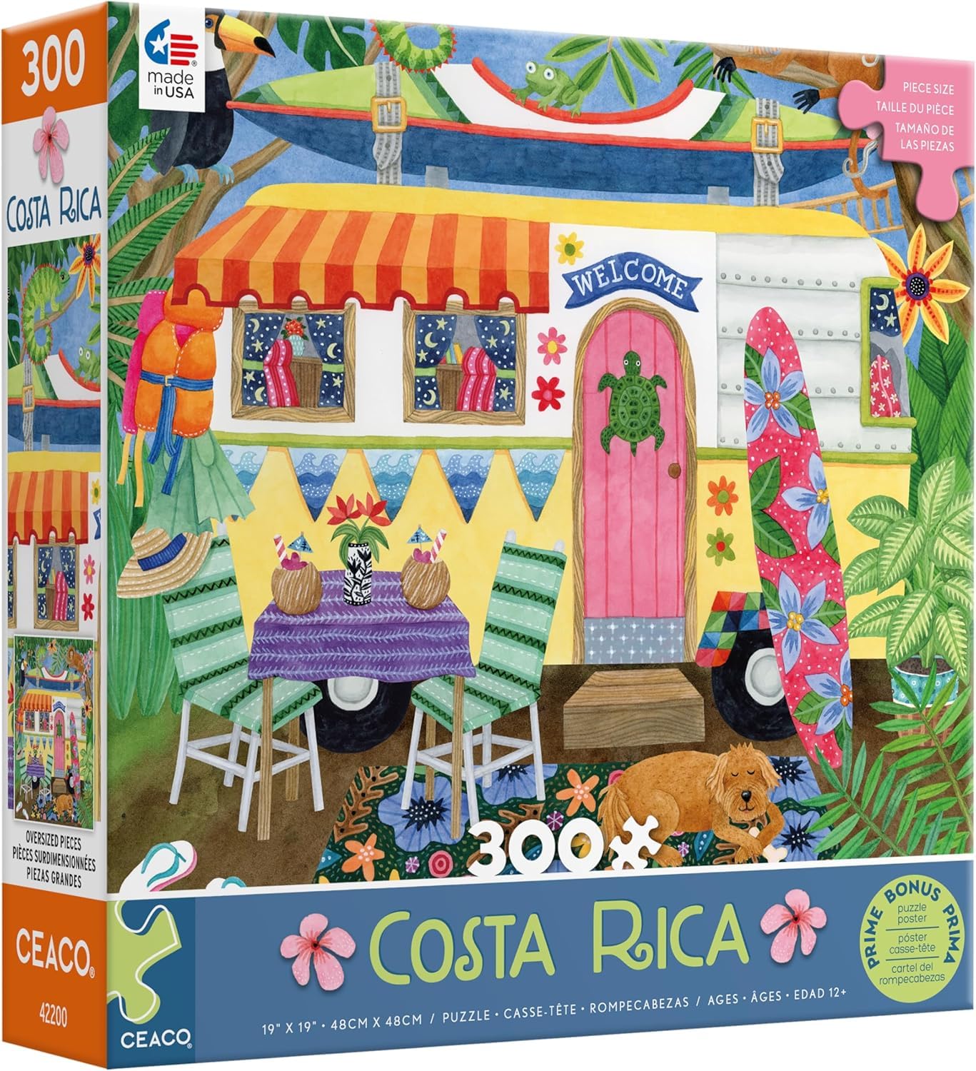 Ceaco - Happy Camper - Costa Rica - 300 Piece Jigsaw Puzzle