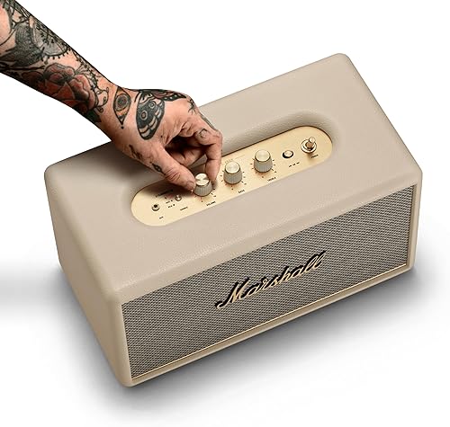 Miniatura 7 de Marshall Stanmore III - Altavoz Bluetooth para el hogar, sonido estéreo fuerte con controles de graves y agudos, alimentado por enchufe, compatible