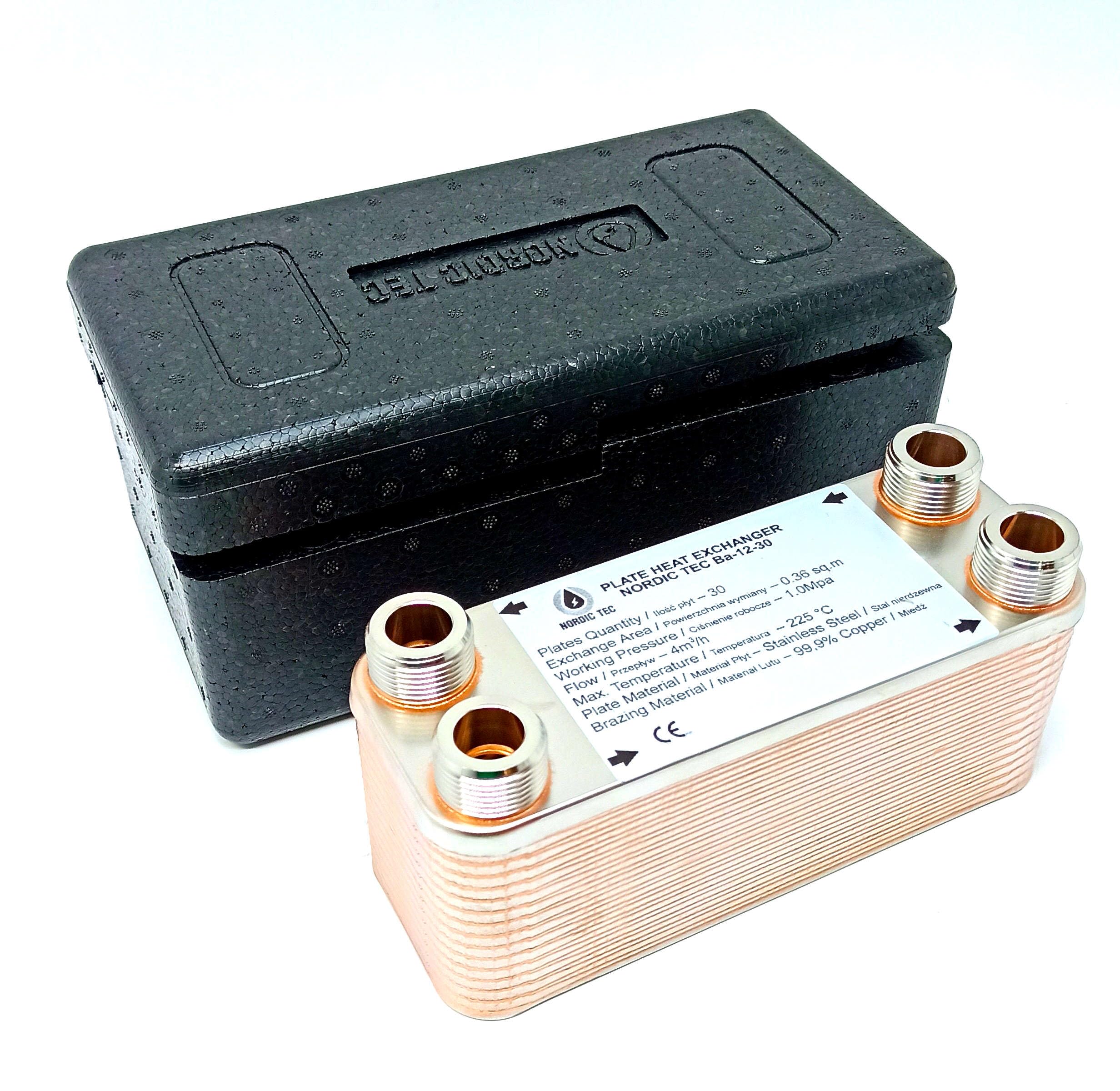 Scambiatore Di Calore Nordic Tec Ba-12-30 - Acciaio Inox 316L, 30 Piastre, 65kW, 3/4" - Foto 2