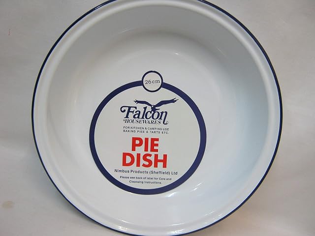 Falcon White Enamel Round Pie Baking Dish 26cm