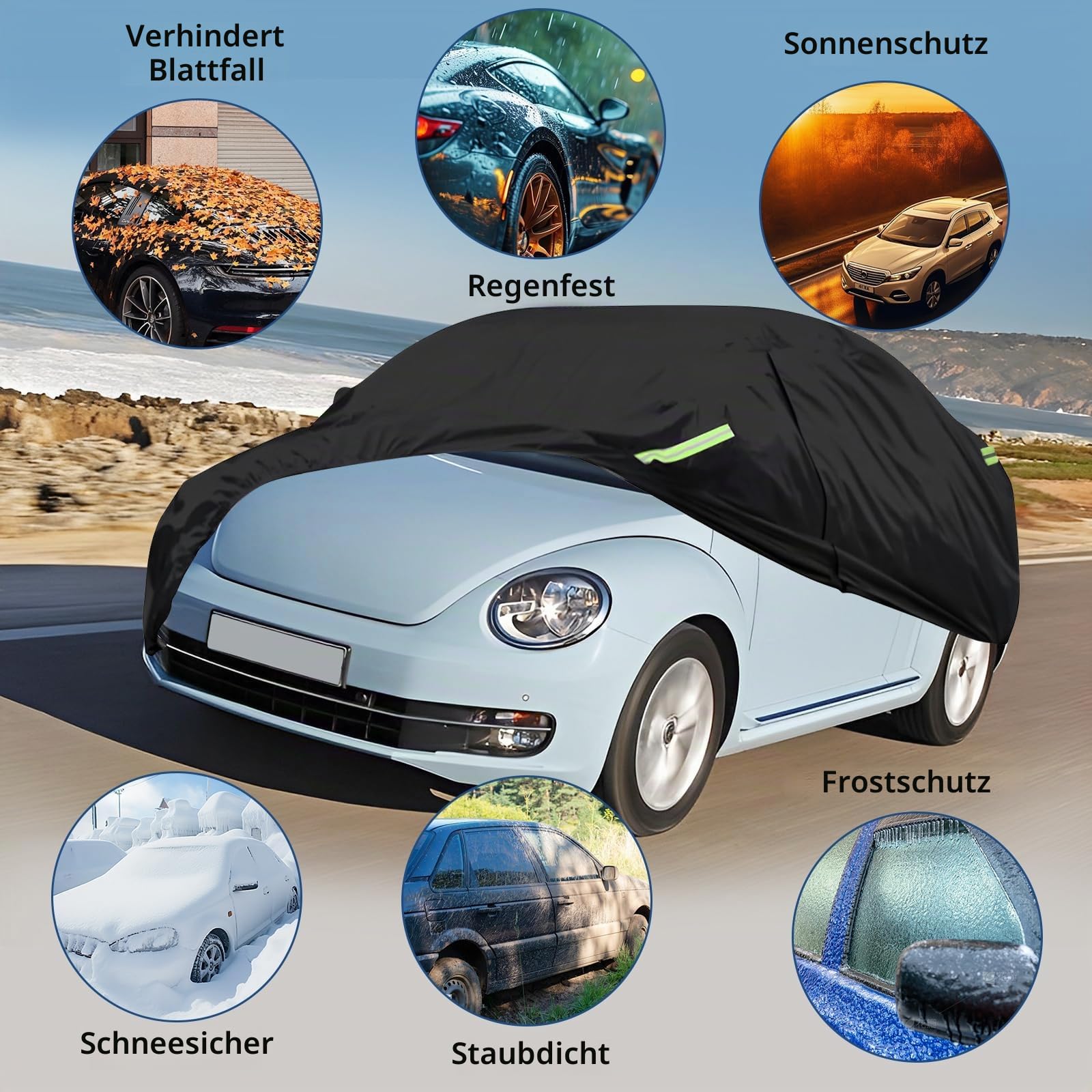 Autoplane Wasserdicht Atmungsaktiv Kompatibel mit VW Beetle 1960-2023