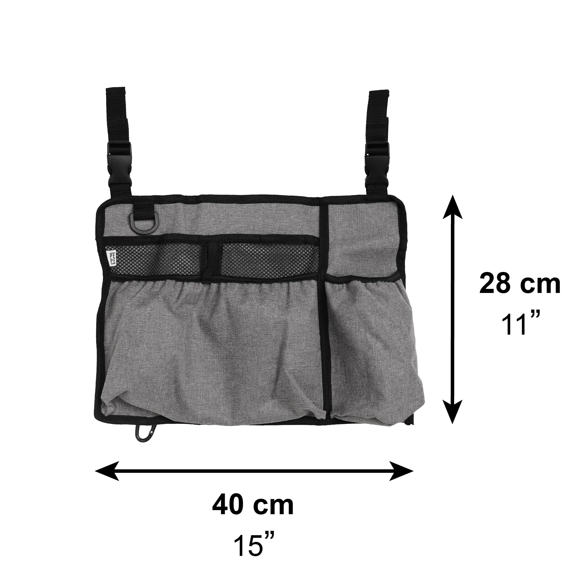 PEPE Mobility Wheelchair Bag for Back of Chair Lightweight, Multiple Compartments, Ideal for Personal Items and Medications - Image 2