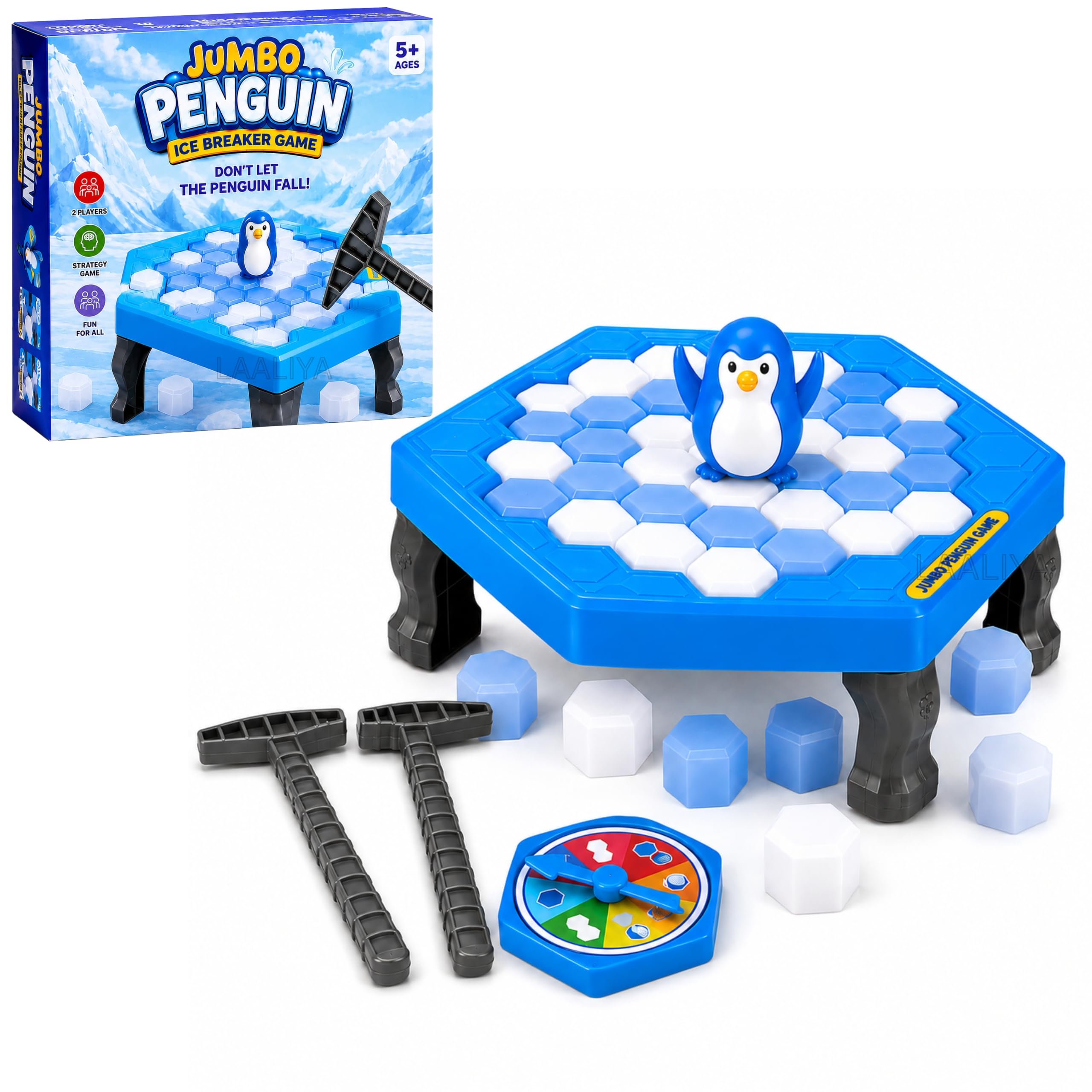 Penguin Game 2 Player Balancing Desktop Board Icebreaker Family Interesting Toys for Girls Age 10 to 12 Years Ice Breaker Trap Balance 5 6 7 Hammer Dont Kluster Balance Table Breaking Old Boys Save-picture-19