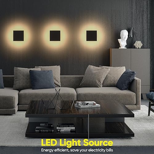 Miniatura 7 de Lámpara de pared LED para exteriores, moderna luz de porche, luz de patio para casa, aplique de pared al aire libre, aluminio impermeable, luces de