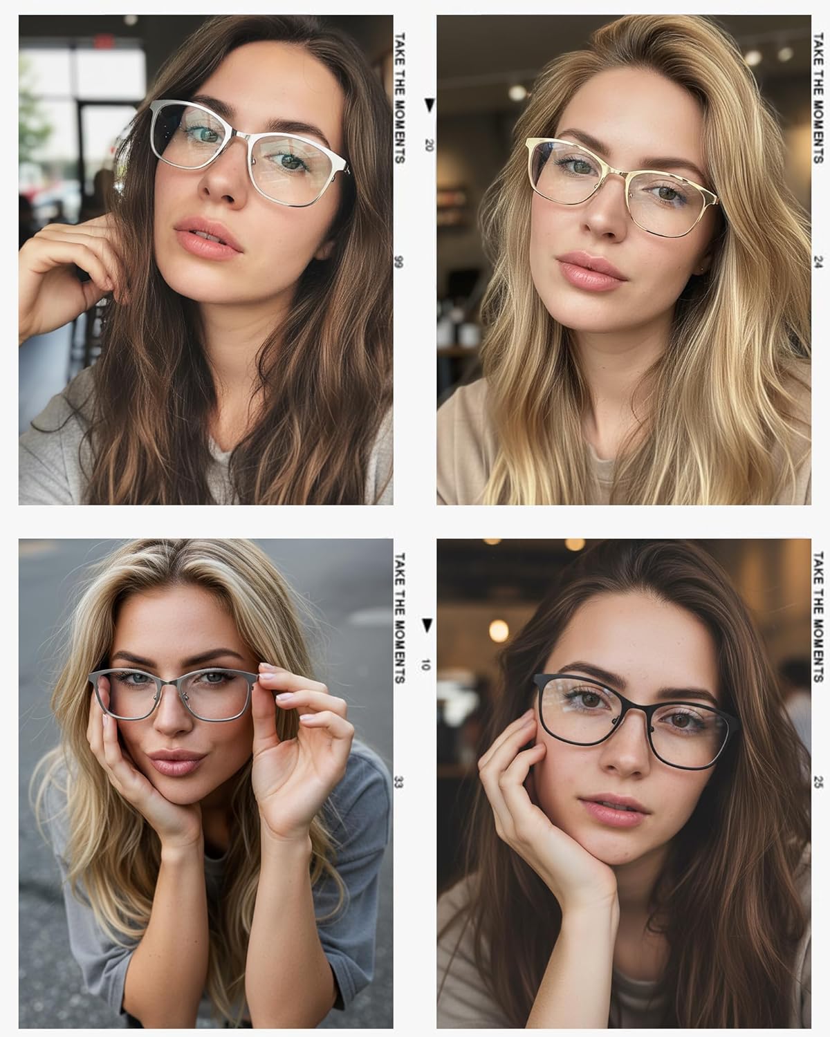 IGnaef Retro Rectangle Bayonetta Blue Light Blocking Glasses for Women Clear Office-Siren Style IF6233 - Image 5