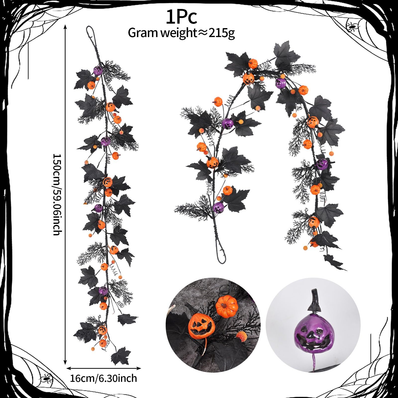 Spooktacular 062739 - Hojas de arce artificiales perfectas para decoraciones de árbol festivo y fiestas