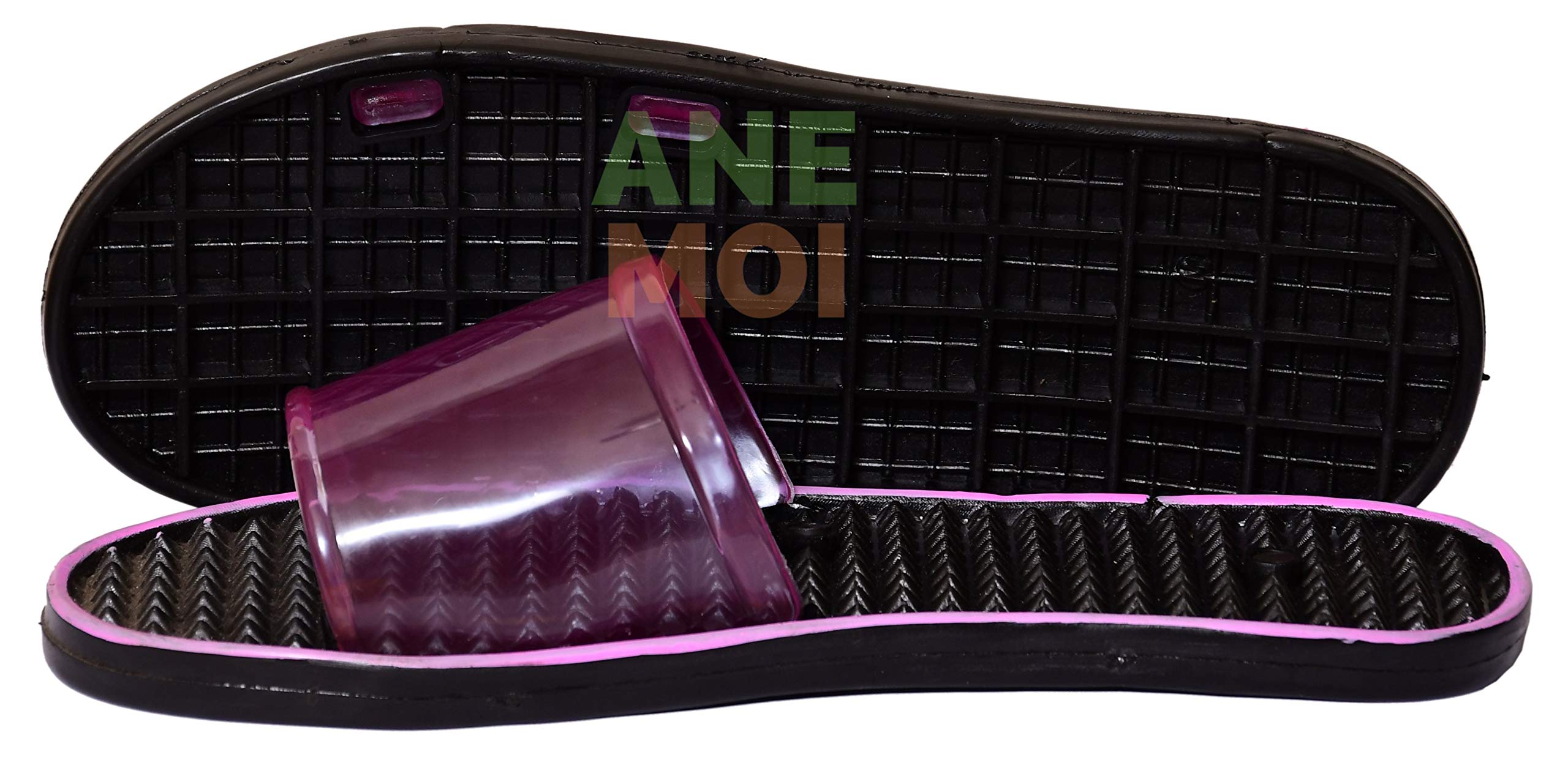 ANEMOI Acupressure Health Care Magnetic Therapy Footwear For Girls | Foot Massager Slipper (7, Pink) 2