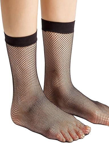 Miniatura 3 de Floerns 3-4 pares de calcetines de red sólidos huecos para mujer