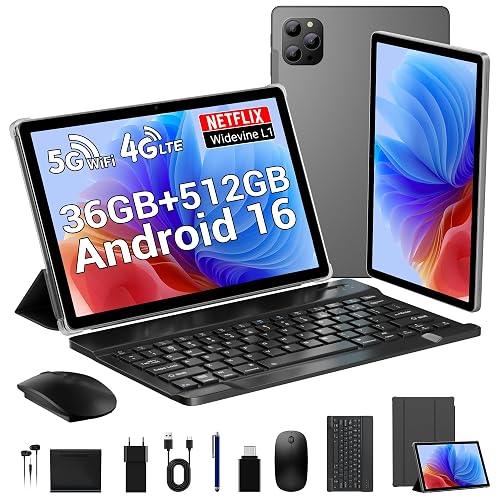 Tablet 11 Pollici Android 16 con Octa Core,36GB RAM +
