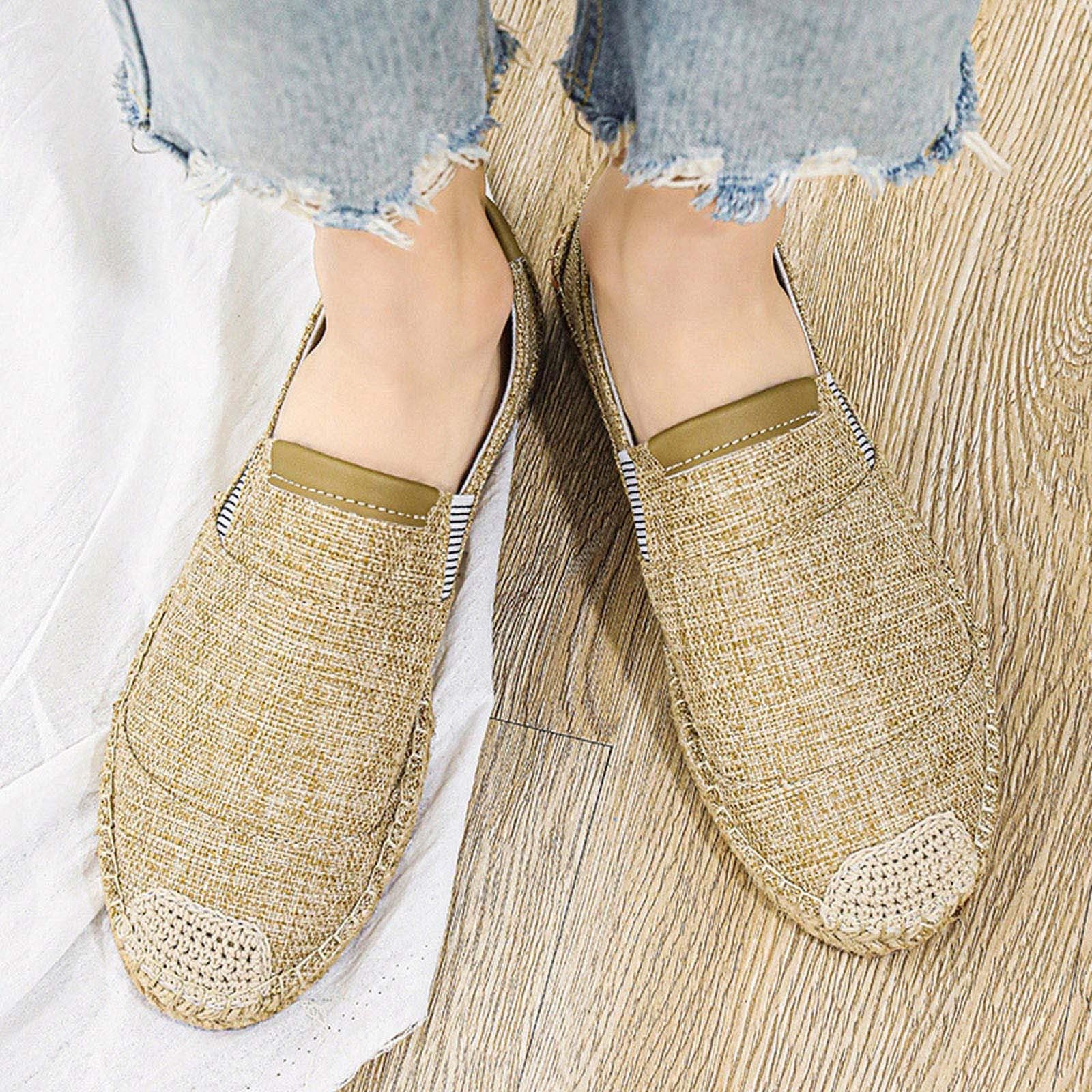 Generisch Męskie buty rekreacyjne, oddychające, lniane, stylowe, espadryle, buty wędkarskie, do noszenia na co dzień