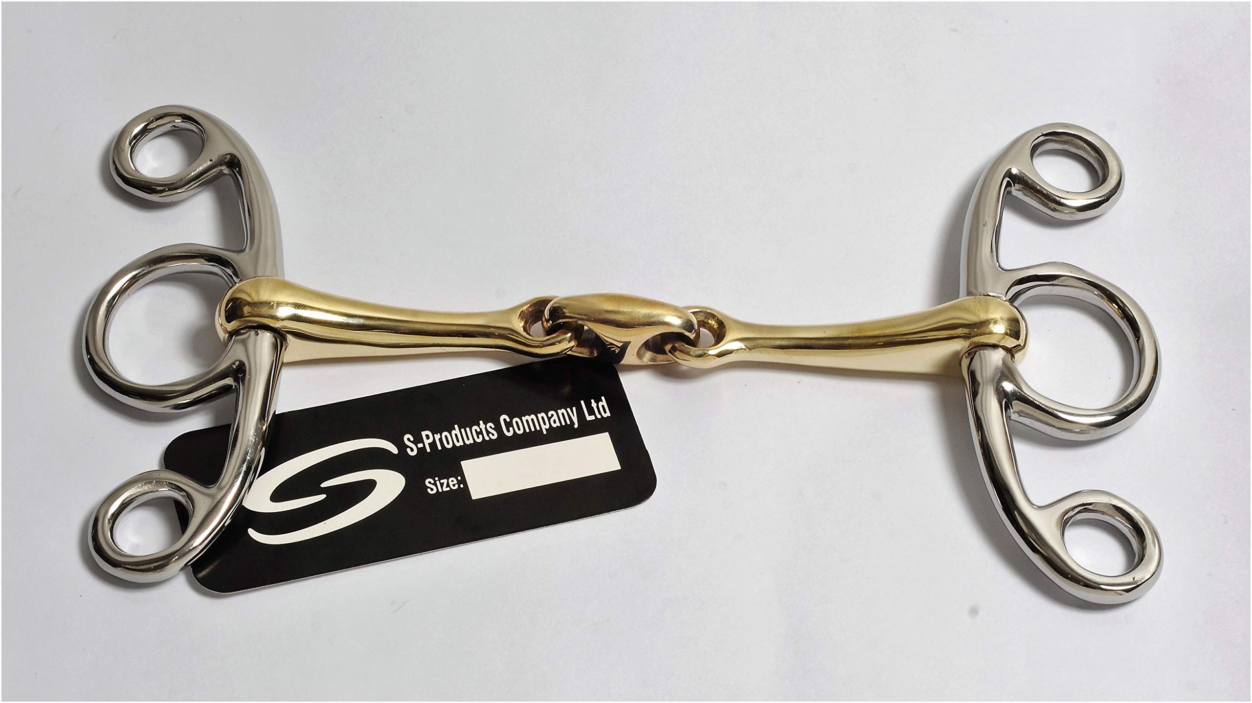 S-Products ELEVATOR GERMAN SILVER LOZENGE MOUTHPIECE SNAFFLE JUMPING HORSE SHOW BIT (5.75")
