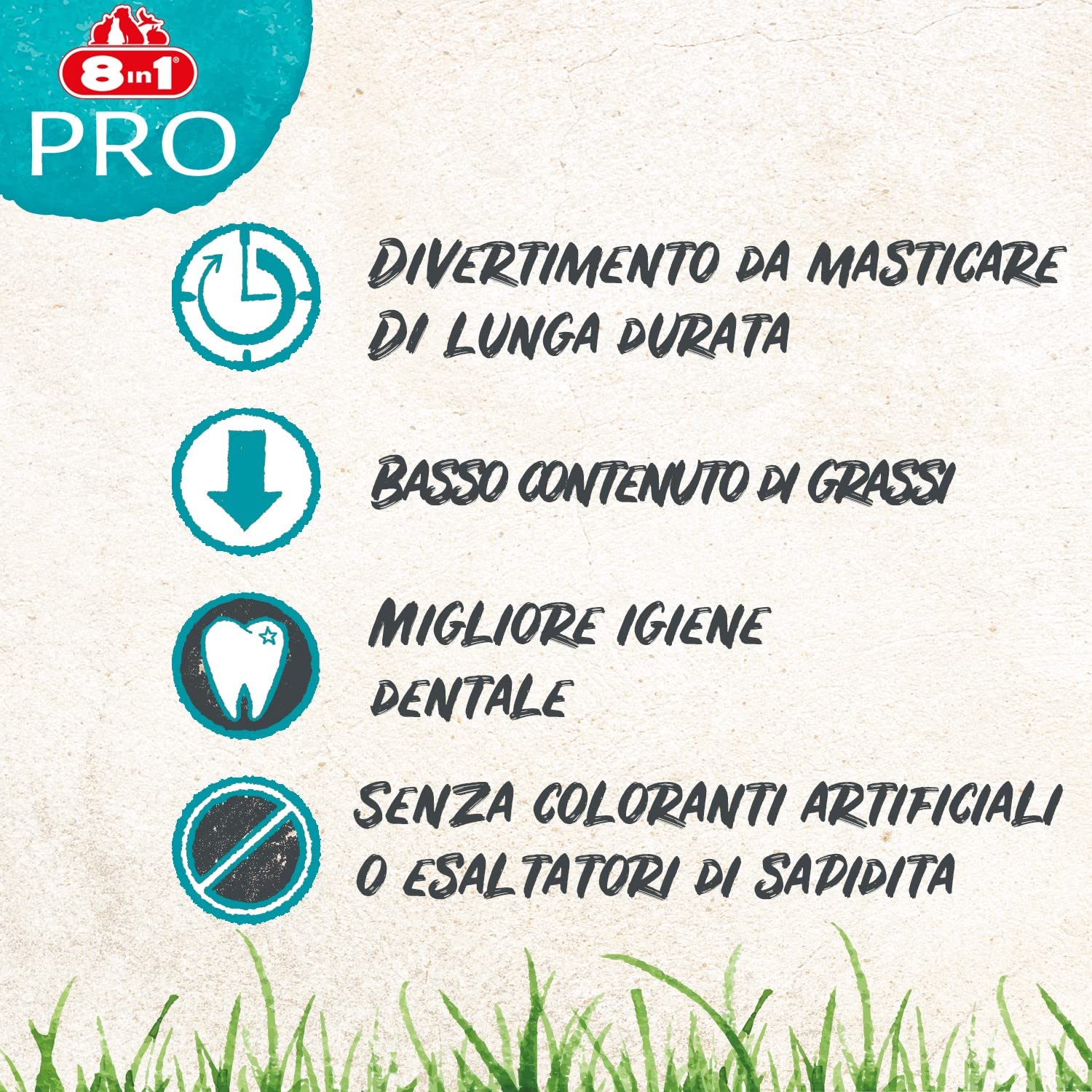 8in1 Pro Dental Twisted Sticks - Bastoncini da Masticare Sani per Cani per la Cura dei Denti, 35 Pezzi