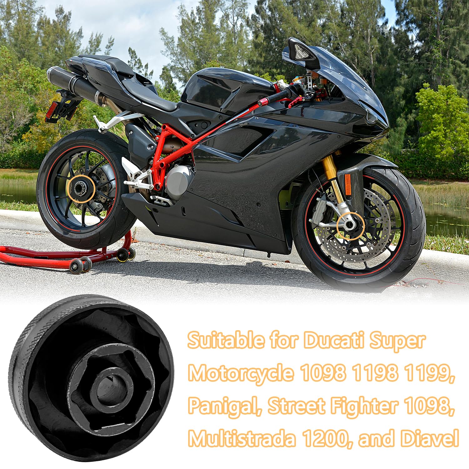 Dado Dell'Asse Posteriore Strumento Chiave a Tubo 55mm 30mm per Ducati Superbike 1098 1198 1199s