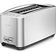 Wolf Gourmet 4-Slice Extra-Wide Slot Toaster with Shade Selector, Bagel and Defrost Settings, Silver Knobs with Black Knob Accessories, Stainless Steel (WGTR124SR)
