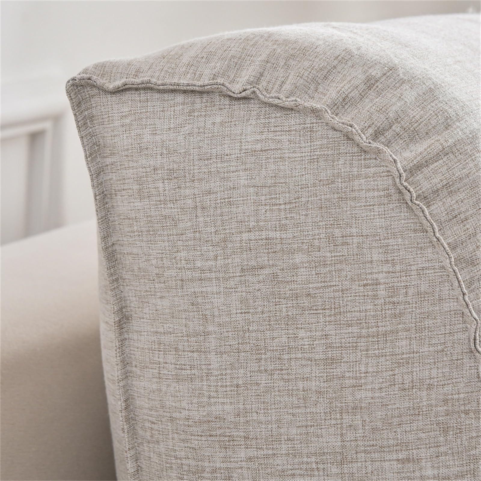 Morbuy Cojin Lectura de Respaldo para Cabecero de Cama, Respaldo Cama Suave Almohada de Lectura Cómodo Cojin Lumbar Respaldo Sofa Extraíble para Sofá, Silla (Lino-Verde Salvia,70x45x20cm)