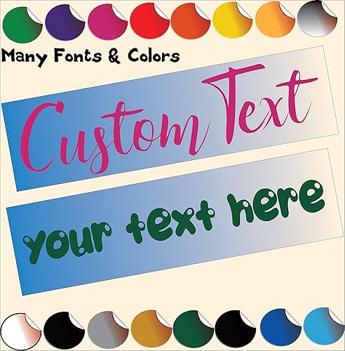 Increíble calcomanía de vinilo Calcomanía personalizada con nombre de texto compatible con vasos Yeti laptop teléfonos barcos cascos botellas