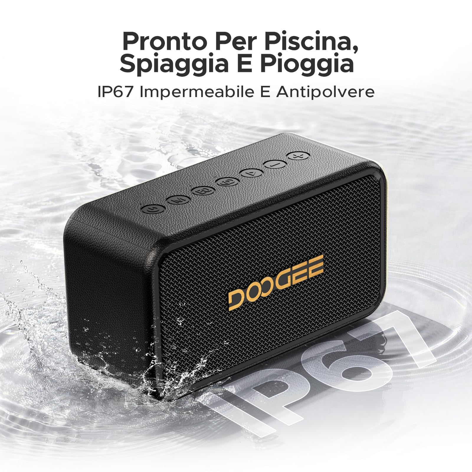 Field Rush Cassa Musica, Altoparlante Portatile Con Microfono, Suono Potente, Batteria A Lunga Autonomia, Resistente, Ideale Per Giardino, Campeggio E Uso Domestico - Nero