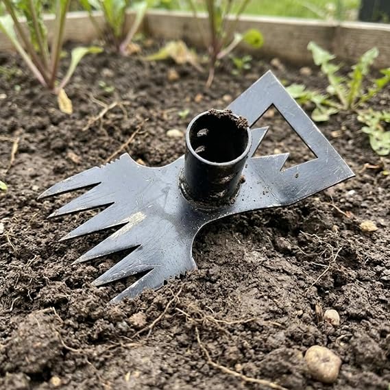 Gartengabel Gartengerät Gabel mit Robustem Pleuelkopf Aus Kohlenstoffstahl Geeignet Zum Jäten Auflockern Des Bodens Und Harken