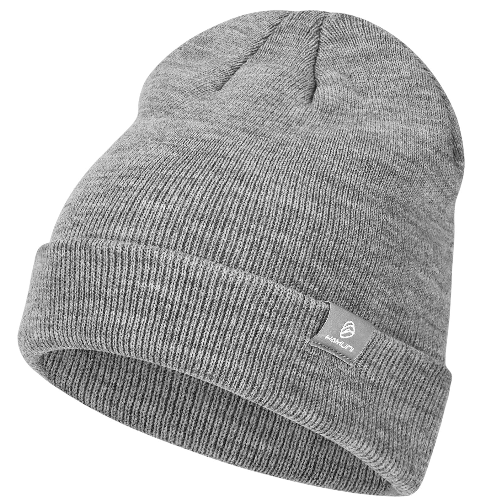 HAMUNI Beanie Mütze für Herren Damen Winter Warme Beanies Unisex Klassische Wintermützen Strickmütze Dehnbare Weiche Acryl Beanie Hat Vintage Einfarbig Strickmütze