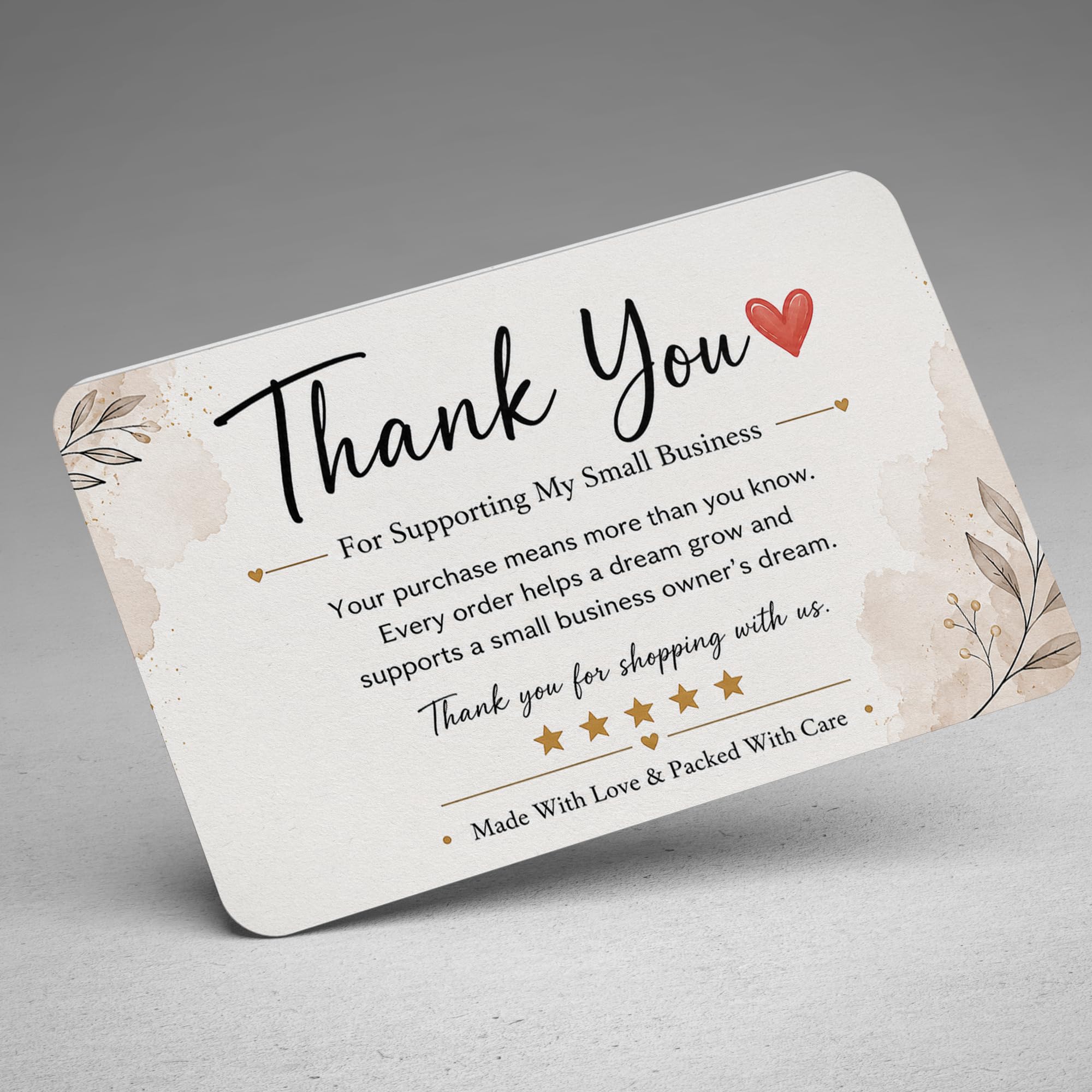 100 Pack Thank You Cards for Small Business | 3.5 x 2 Inch Business Thank You Cards with Rounded Corners | Premium Thank You Insert Cards for Packaging, Handmade Orders, Online Sellers & Gift Boxes-image-4