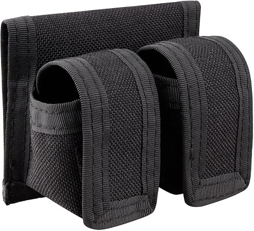 Kosibate Bolsa de carga de velocidad, bolsas de nailon para revólver S&W 38 357 44 45 Calibre, 5 y 7 disparos doble Speedloader Case