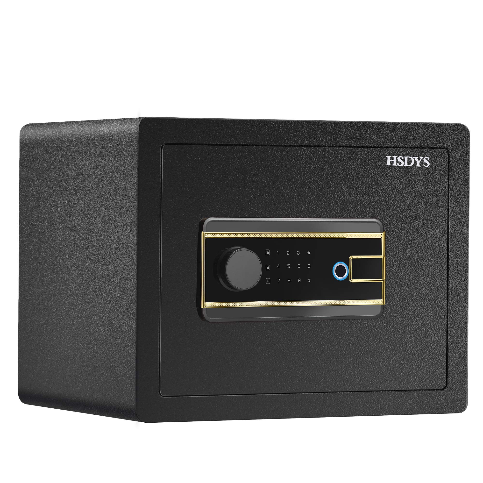 HSDYS Security Safe Box 1.07 Cubic Feet, Biometric Safe with Digital Keypad and Key Lock,Fingerpint 
