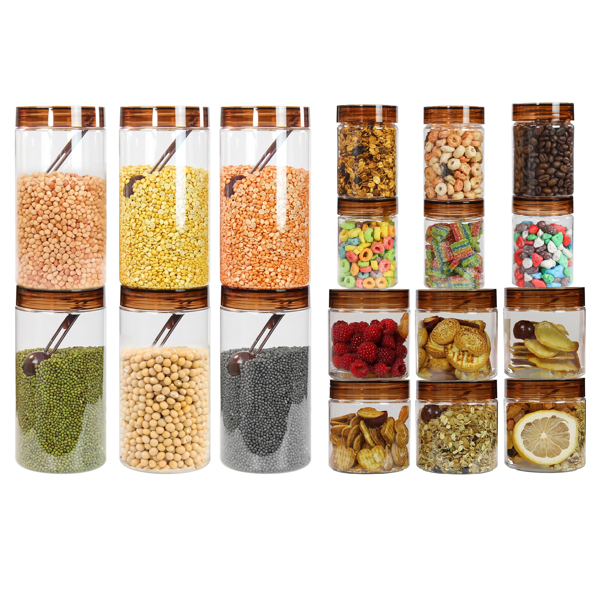 See full amazon price history chart for PEARLPET Plastic Tiffany Container Set for Kitchen Storage Set with Spoons, Pack Of 18 Pcs 300 Ml, 500 Ml, 1700 Ml Suitable For Rack, Spices, Fridge-Brown PEARLPET Plastic Tiffany Container Set for Kitchen Storage Set with Spoons, Pack Of 18 Pcs 300 Ml, 500 Ml, 1700 Ml Suitable For Rack, Spices, Fridge-Brown (B0CJCCB6NL) Amazon Price History, Amazon Price Tracker